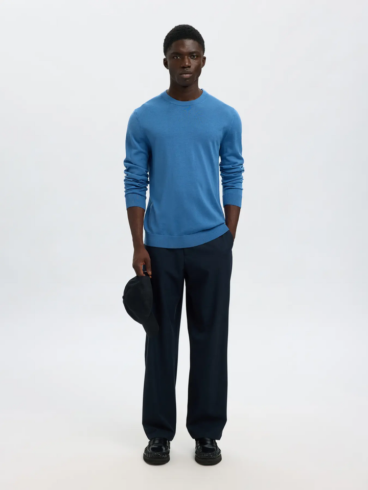 SLHTray Ls knit merino crew neck