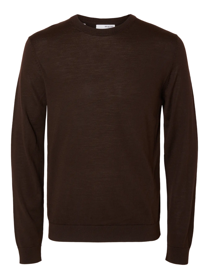 SLHTray Ls knit merino crew neck
