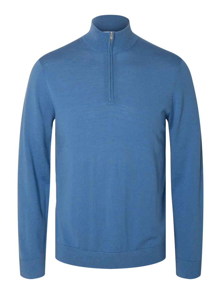 SLHTray Ls Knit merino half zip