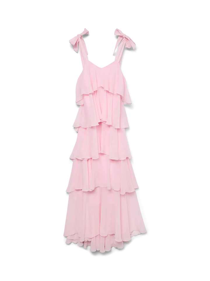 VMFelicia tiestrap ruffle maxi dress