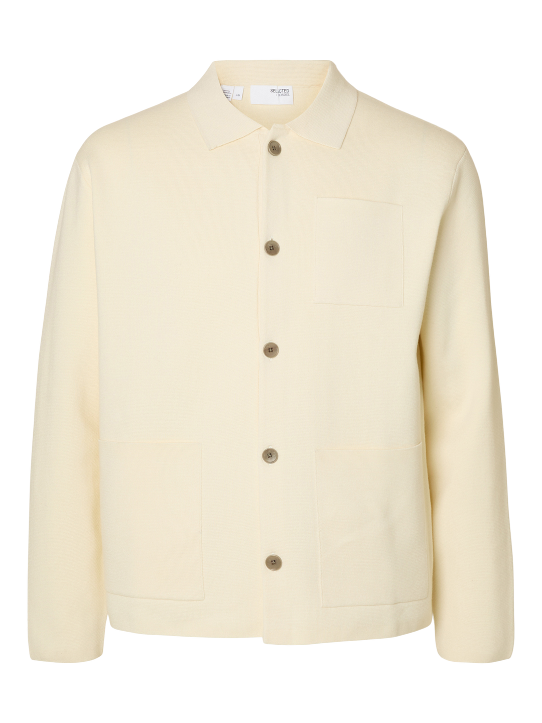 SLHMIKE LIGHT LS KNIT RELAXED POLO CARDI