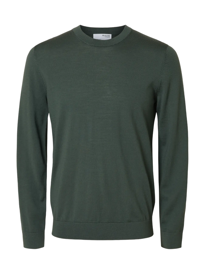 SLHTray Ls knit merino crew neck