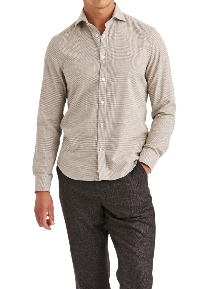 Slim Soft Twill Dogtooth Shirt