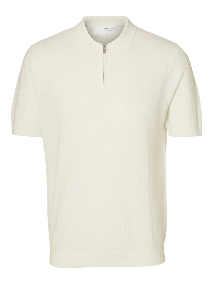 SLHCran SS Knit Structure 1/2Zip Polo