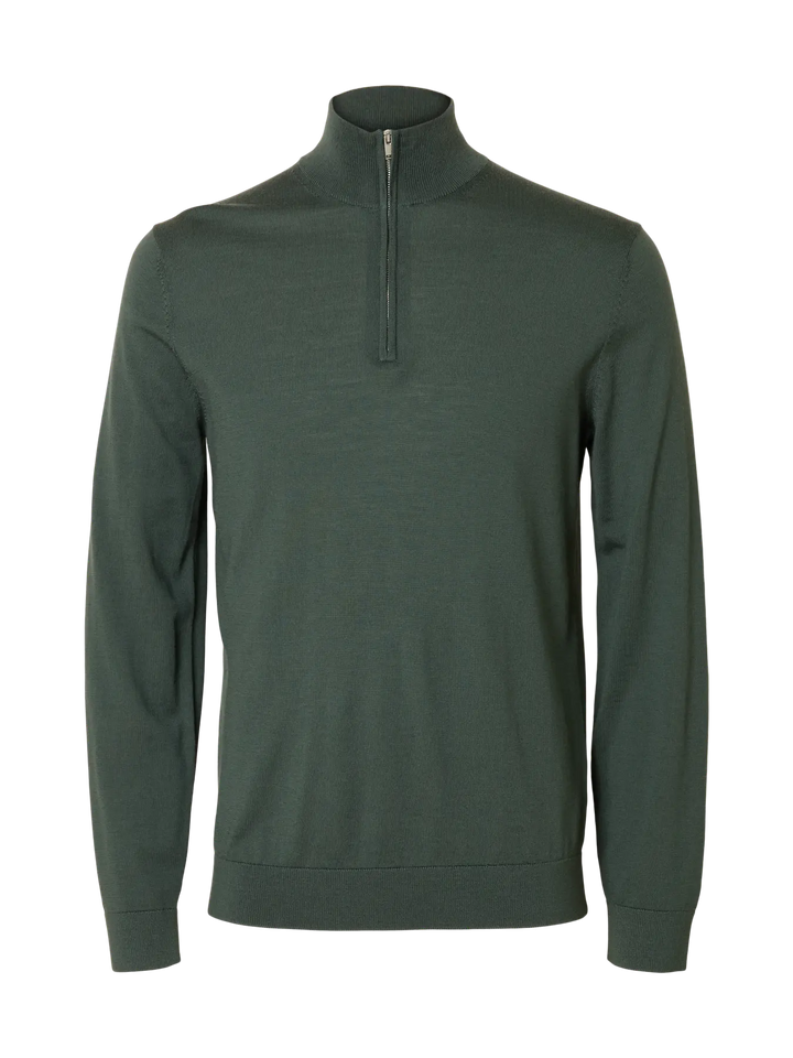 SLHTray Ls Knit merino half zip
