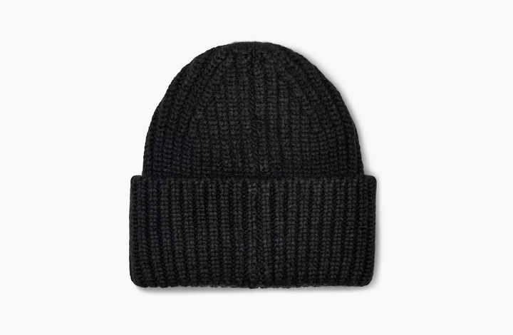 W Chunky Rib Beanie w Logo