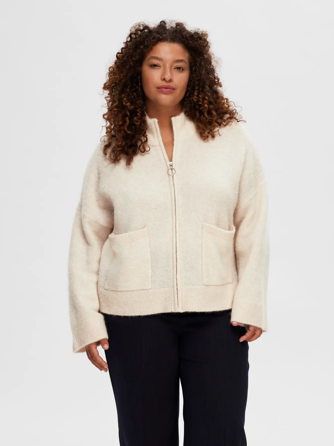 SLFSia RAS LS Knit Zipper