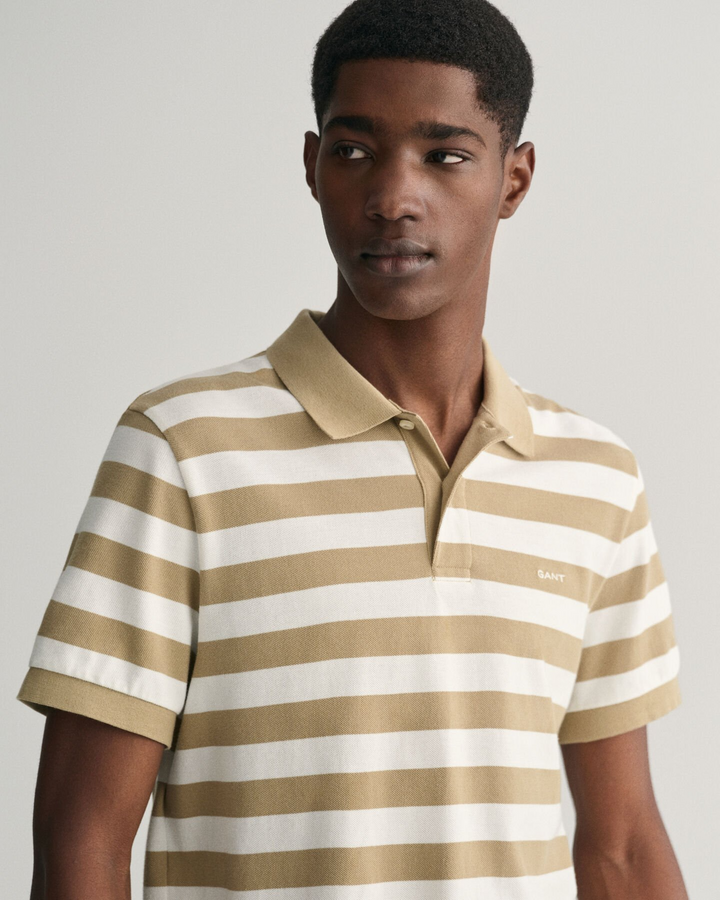 Stripe SS Pique Polo