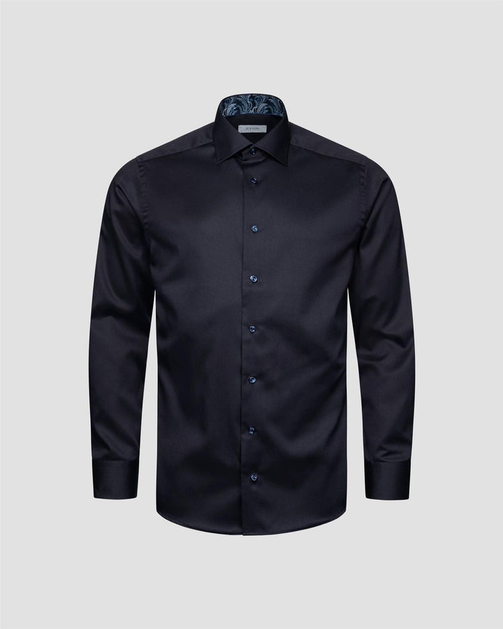 CONTEMPORARY  Navy Blue Floral Effect Signature Twill Shirt