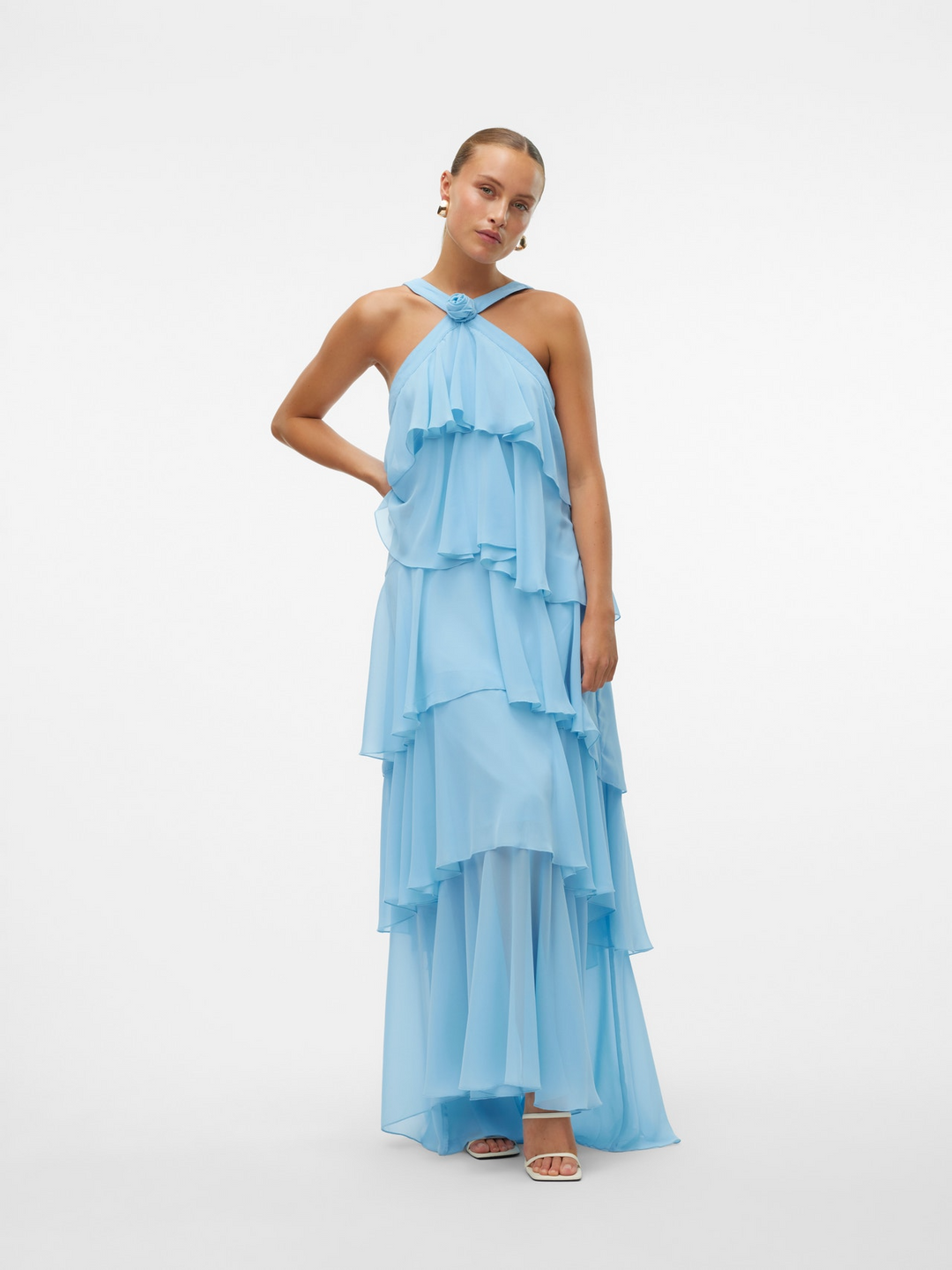 VMFelicia SL Ruffle Maxi Dress