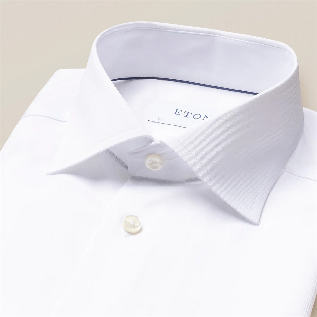 White Signature Twill Shirt Slim Fit