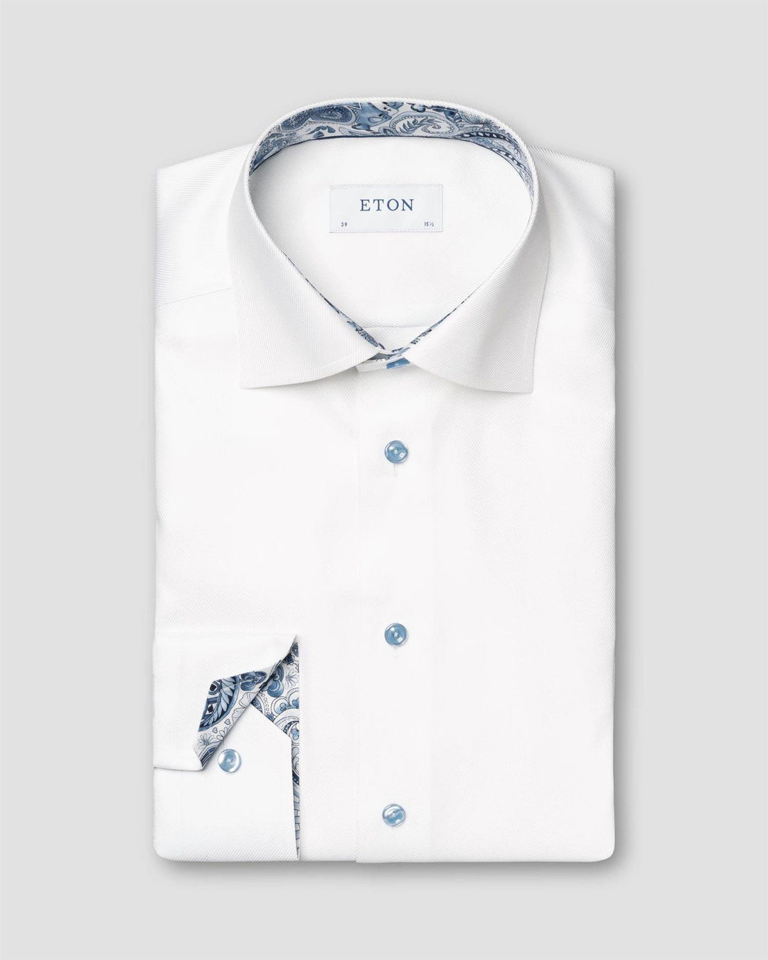 CONTEMPORARY White Geometric Effect Textured Twill Shirt