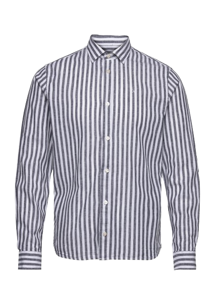 Jamie Cotton Linen Striped Shirt LS