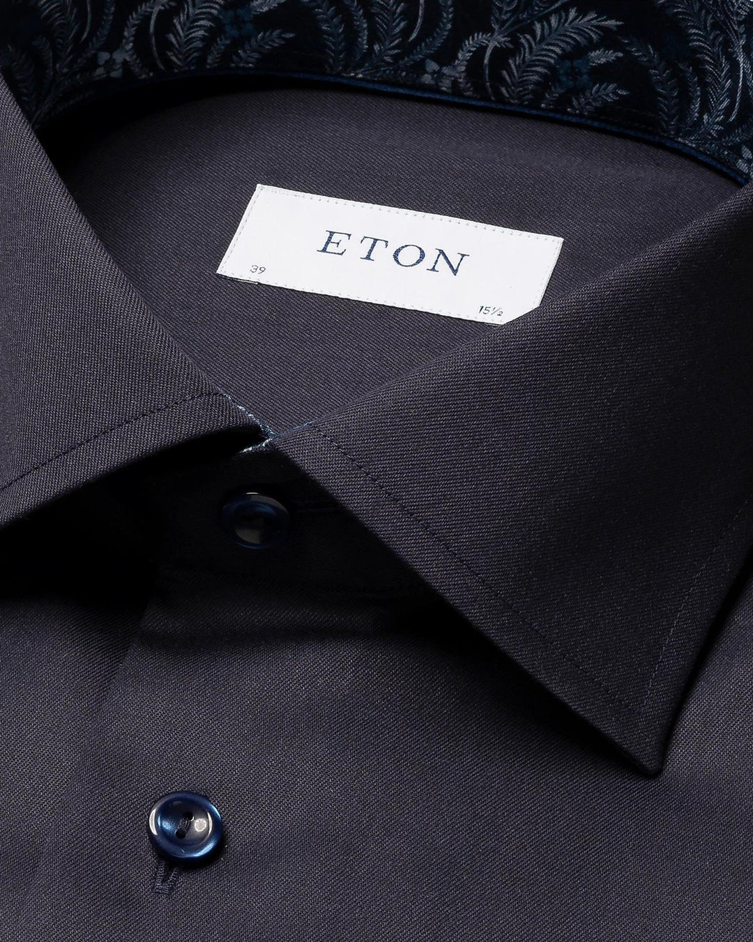 CONTEMPORARY  Navy Blue Floral Effect Signature Twill Shirt