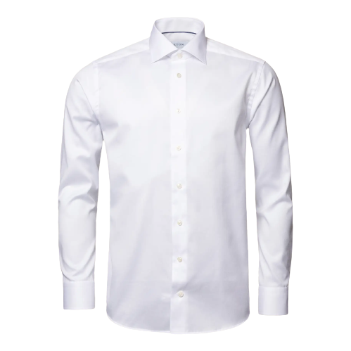 White Signature Twill Shirt Slim Fit