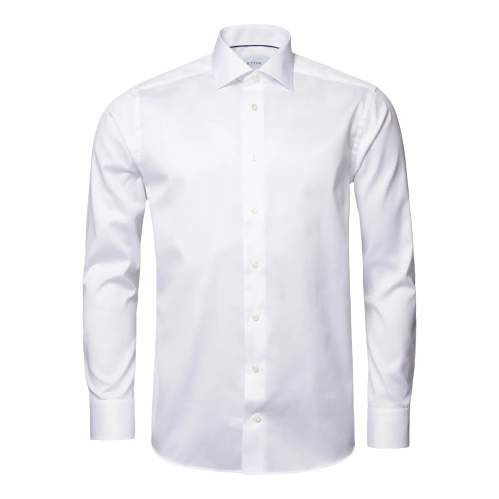 White Signature Twill Shirt Contemporary Fit