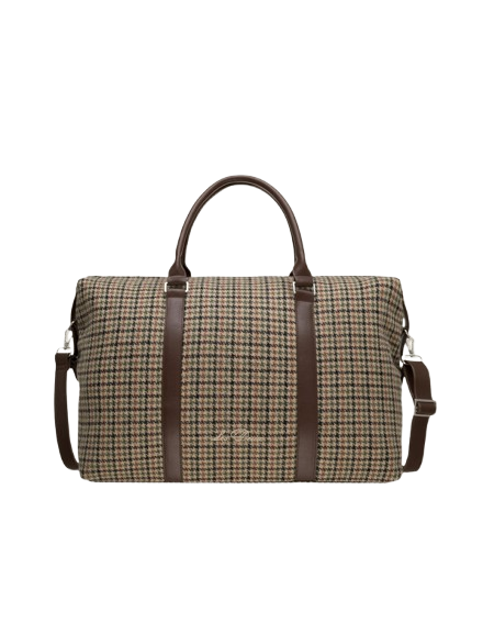 Houndstooth Wool Weekend bag