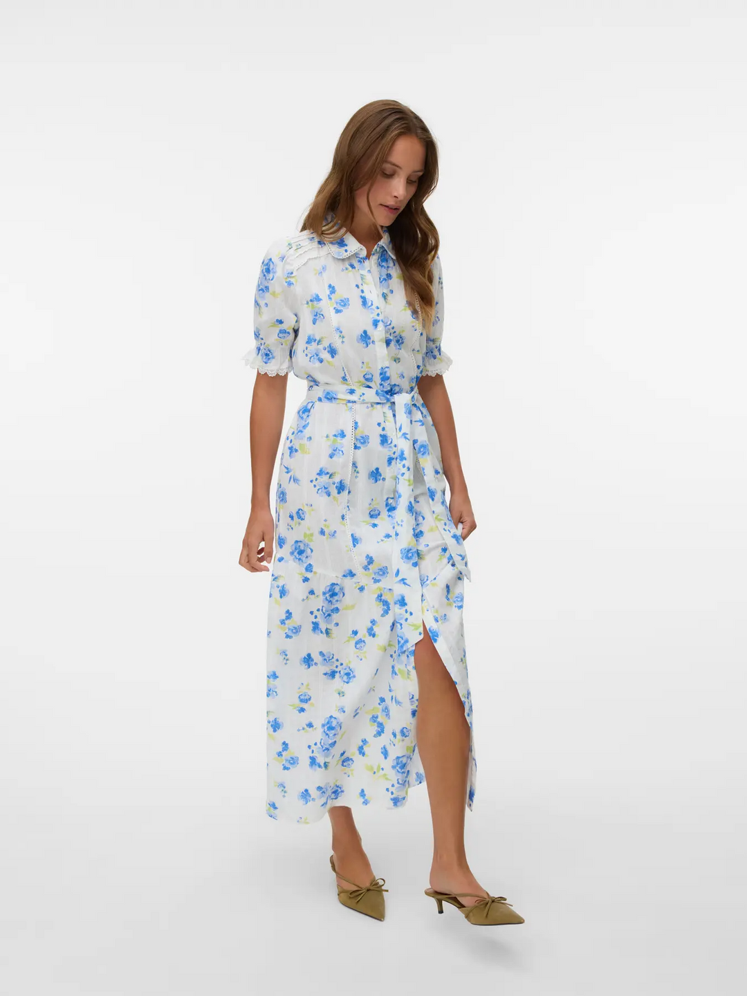 VMGry 2/4 Detail Lace Maxi