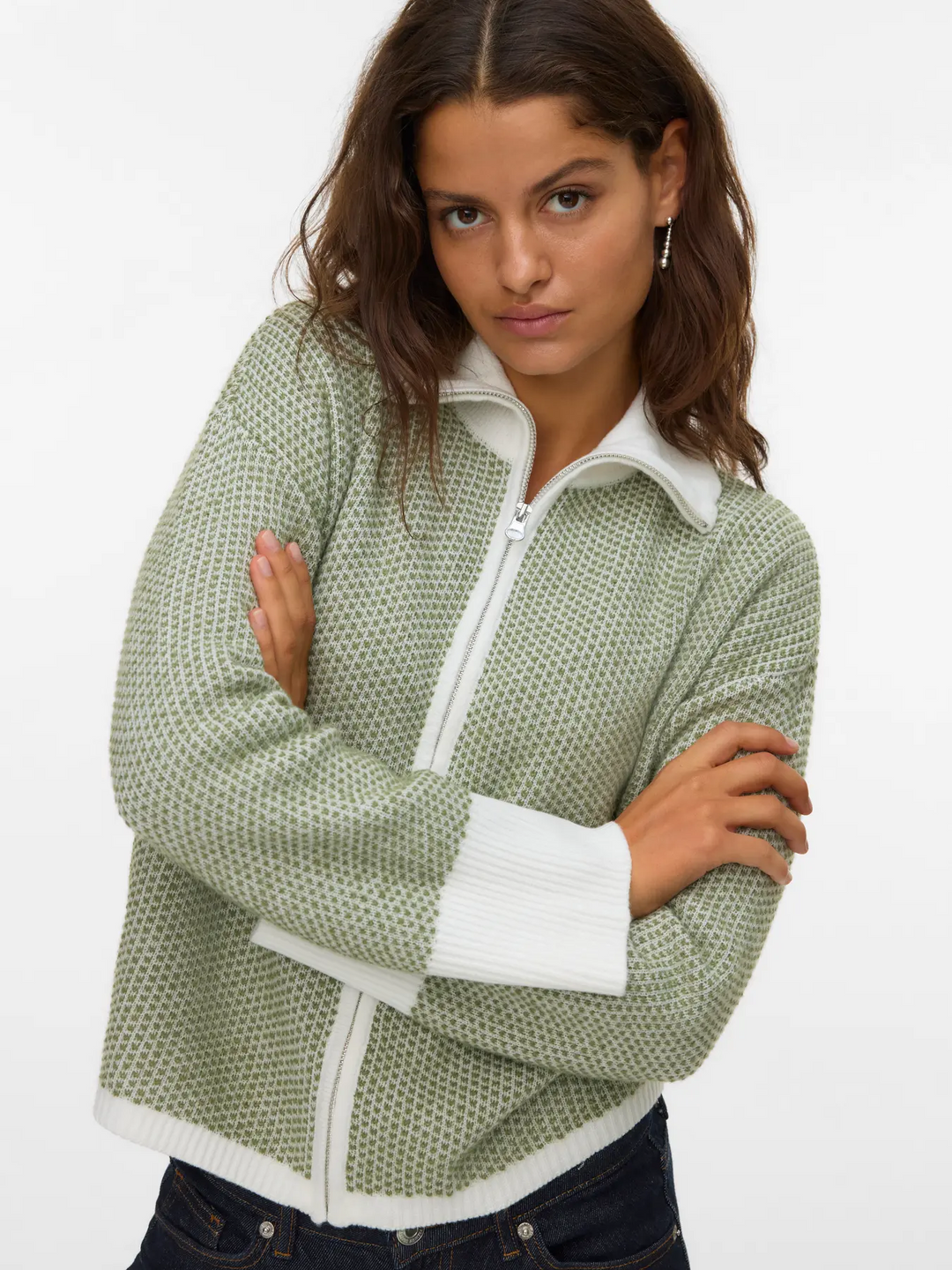 AWOllie LS Zip Cardigan