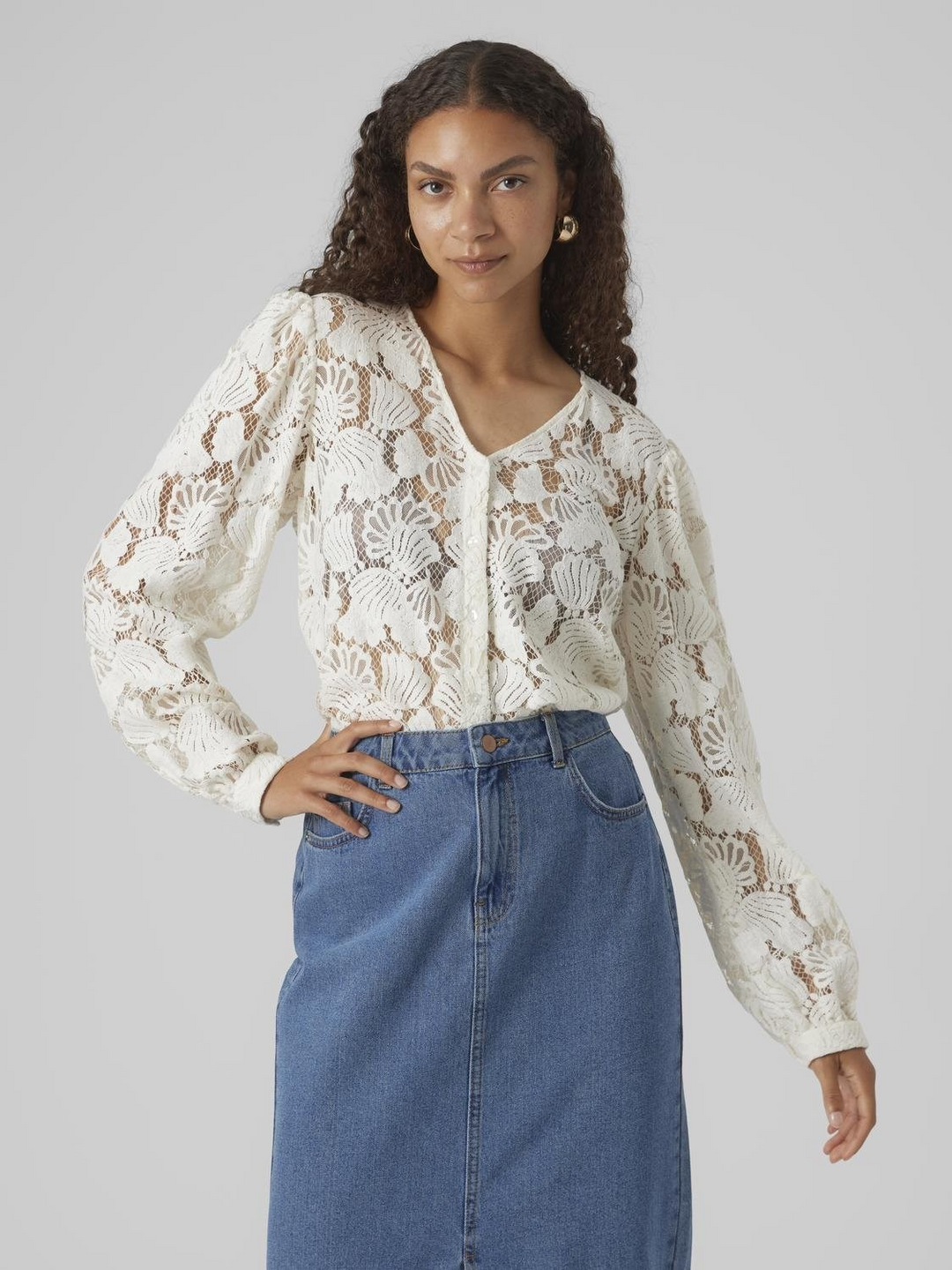 VMGabena L/S Lace shirt