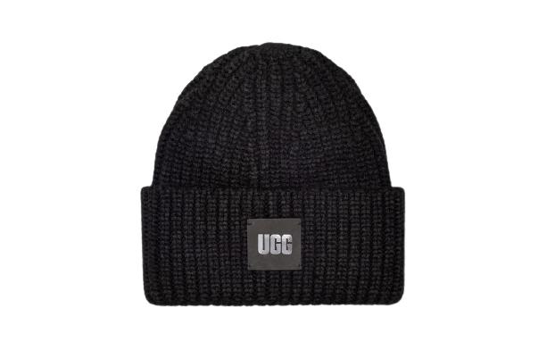 W Chunky Rib Beanie w Logo