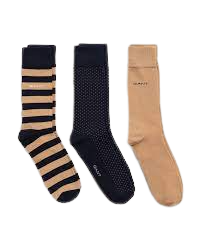 Stripe and Mini Dot Socks 3-packk Gift Box