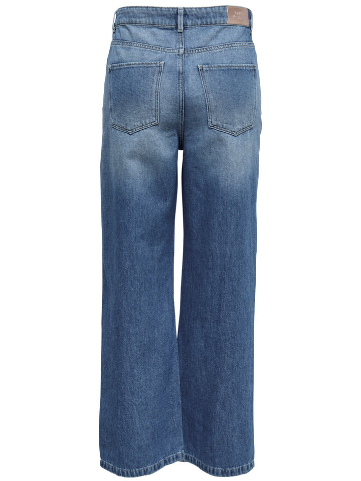Molly HW wide crop button jeans
