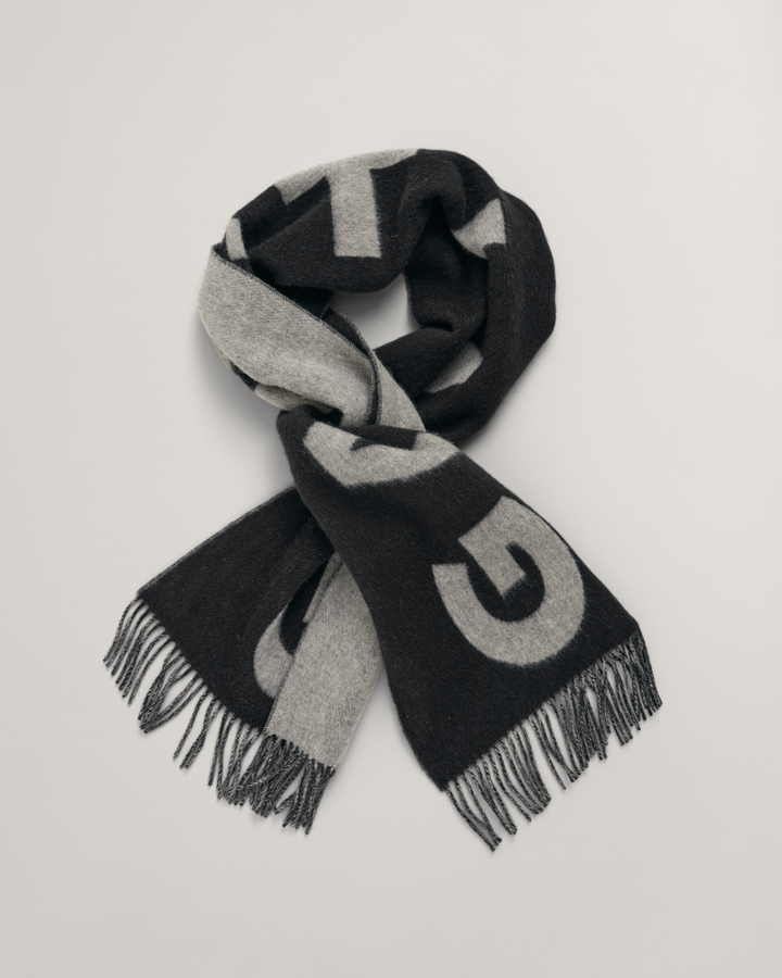 Graphic jacquard woven scarf