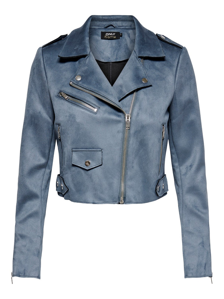 Sherry Crop Bonded Biker jacket