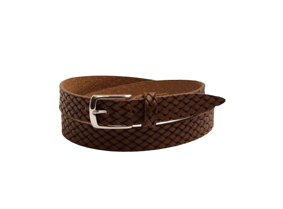 Leather "braided" belt
