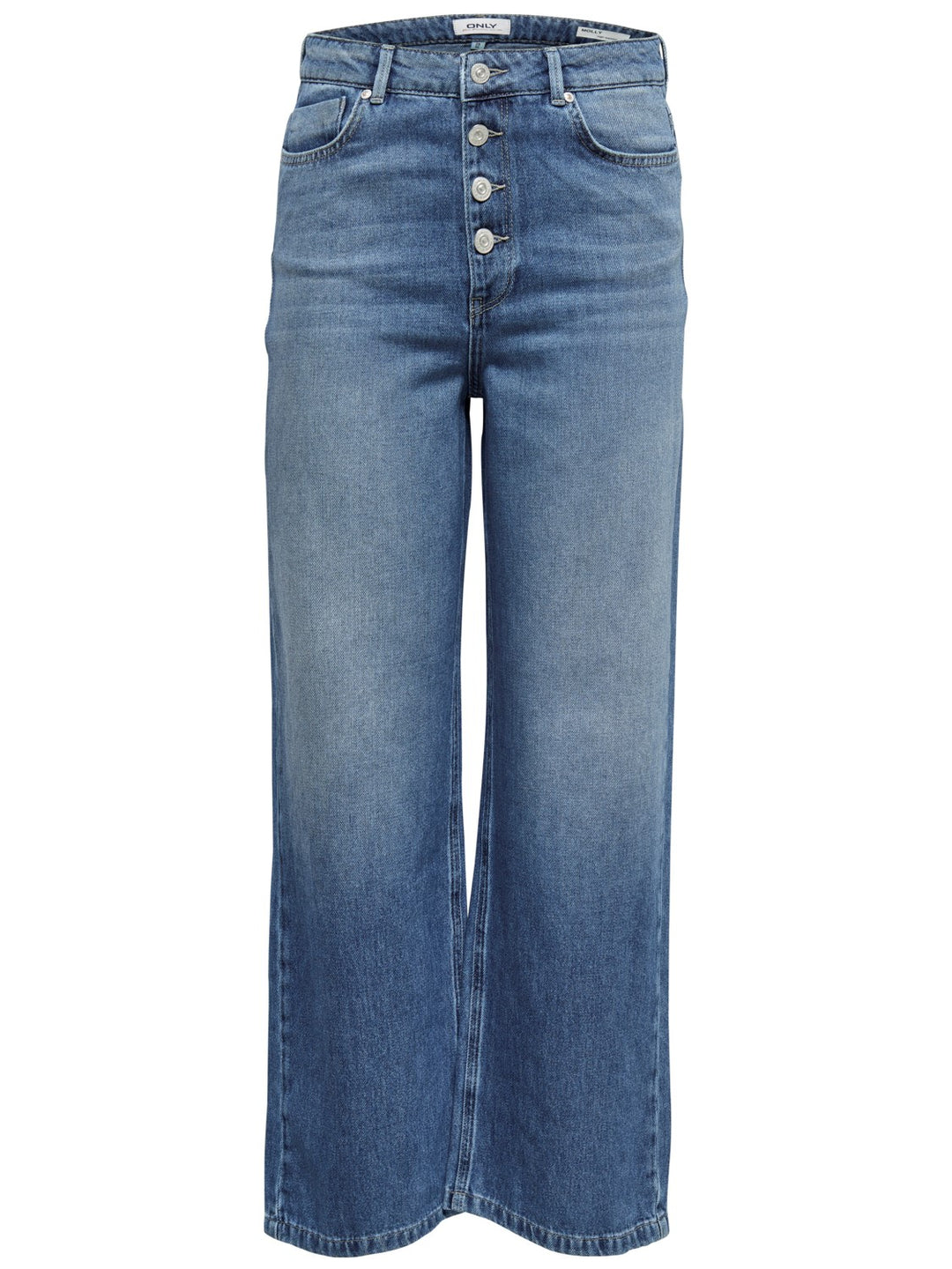 Molly HW wide crop button jeans