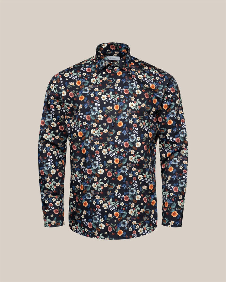 SLIM Floral Print Signature Twill Shirt